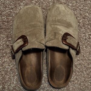 Men's Tan Suede Slip-On Shoes